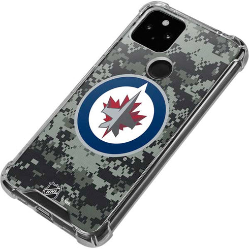 NHL Winnipeg Jets Camo Google Pixel 5 Clear Case